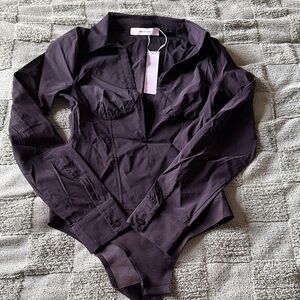 Personal Code Black Long Sleeve Bodysuit